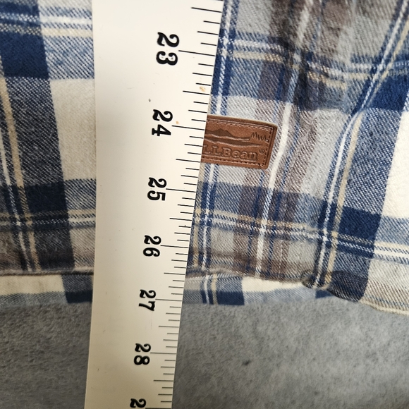 LL Bean Men's Scotch Plaid Flannel Shacket Anorak Traditional Fit Size L - Reg - Picture 11 of 11